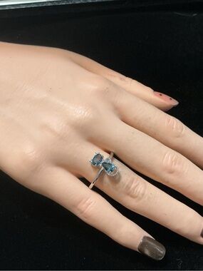 Adjust. Cat London Blue Topaz ring